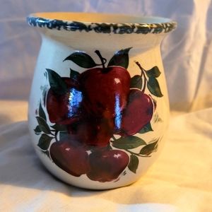 Home And Garden Party Apple Design Jar Jam Stoneware 1999 USA